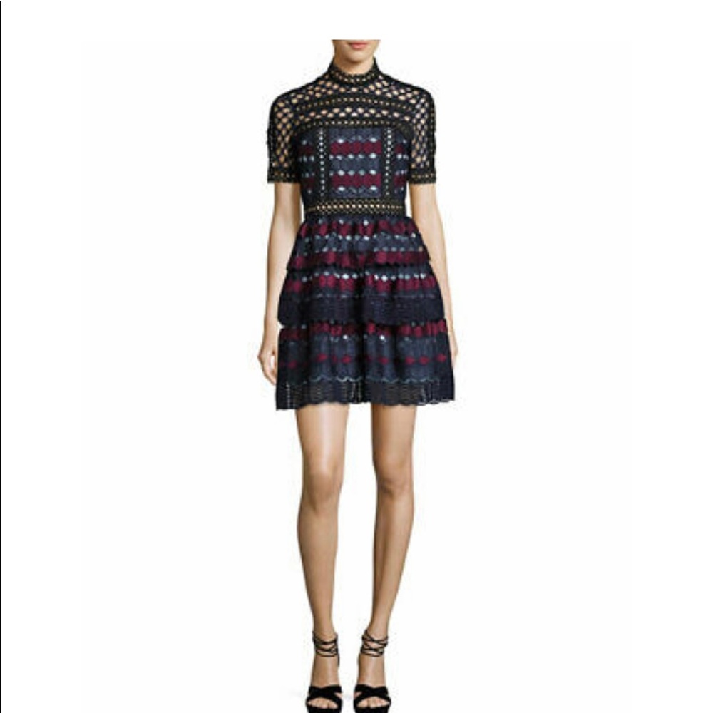 Self Portrait lace mini dress